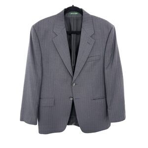 LAUREN RALPH LAUREN Gray Pinstripe 2 Button Blazer Jacket Size 38S